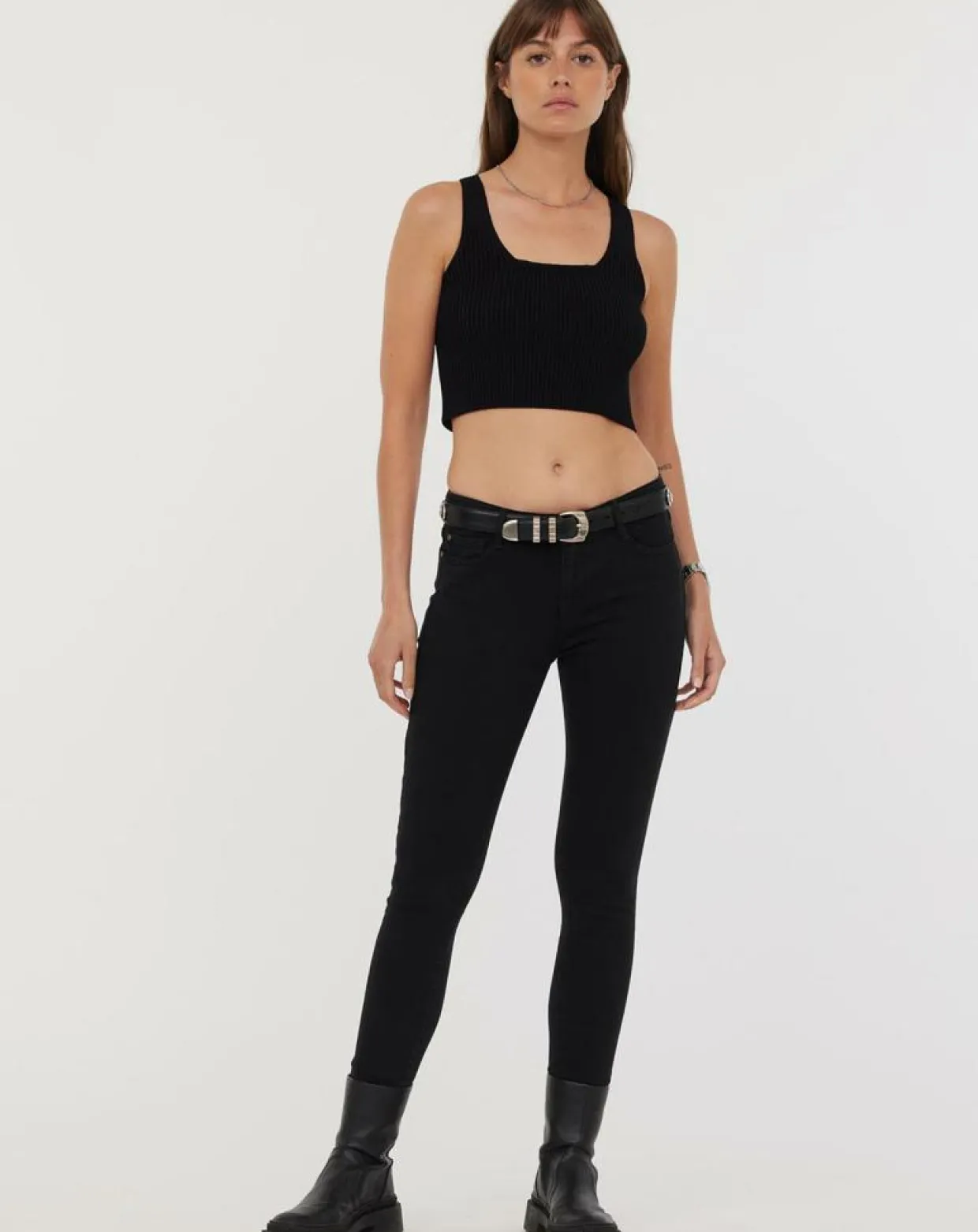 Femme Acquaverde Jeans^Jean slim Scarlett noir