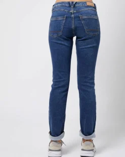 Femme Esprit Jeans^Jean stretch Slim en coton biologique mélangé bleu moyen