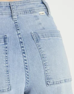 Femme Billabong Jeans^Jean taille haute 7/8 effilé bleu clair