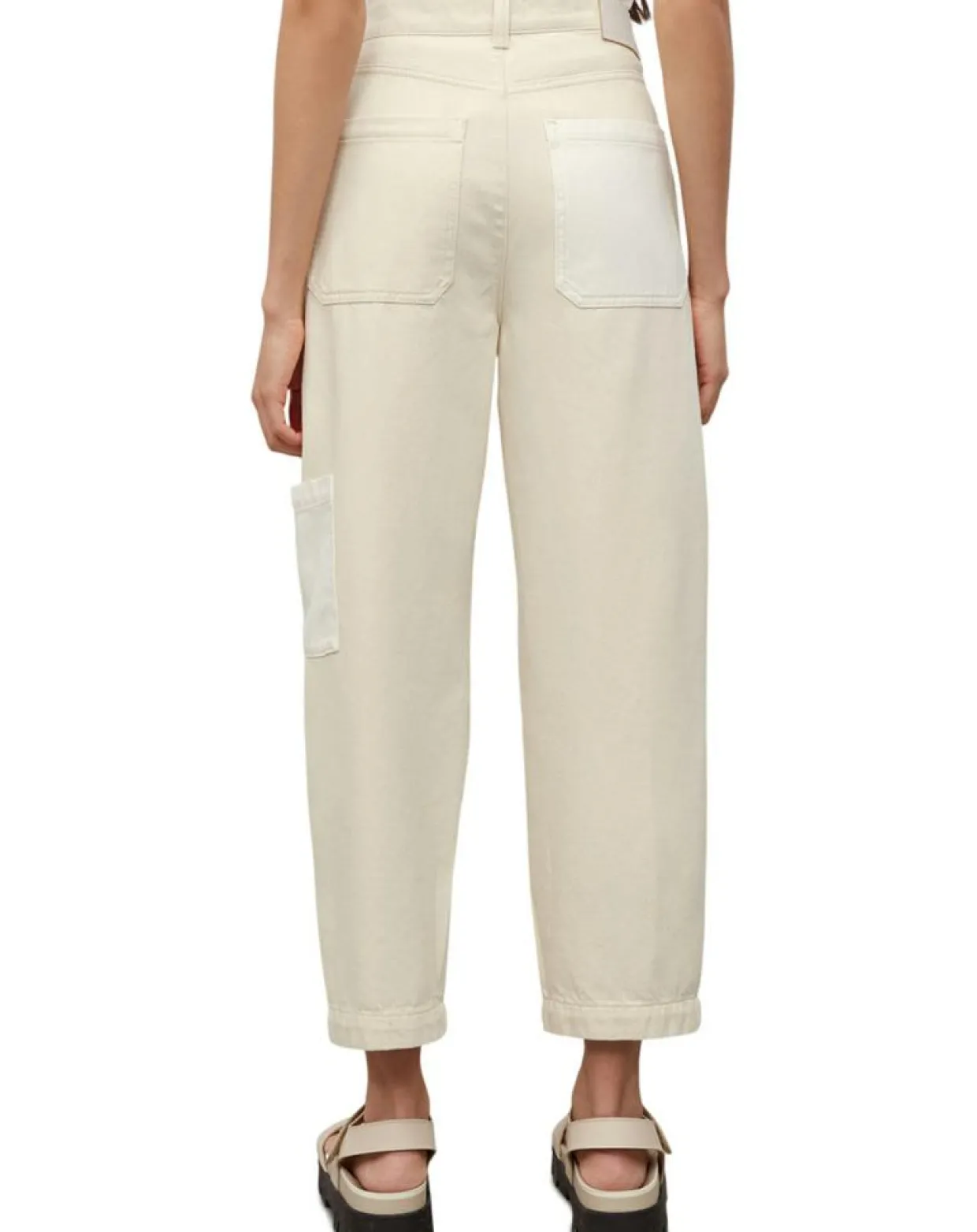 Femme Marc O'Polo Jeans^Jean Taille haute Oversize Patch blanc
