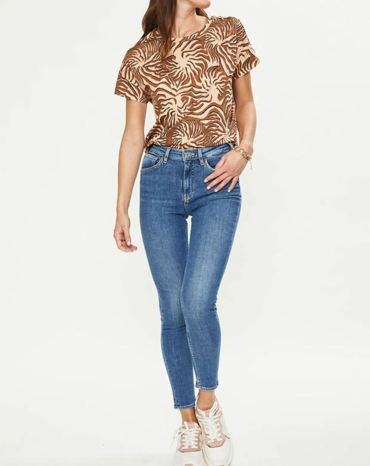 Jean taille haute Skinny bleu-Scotch & Soda Clearance