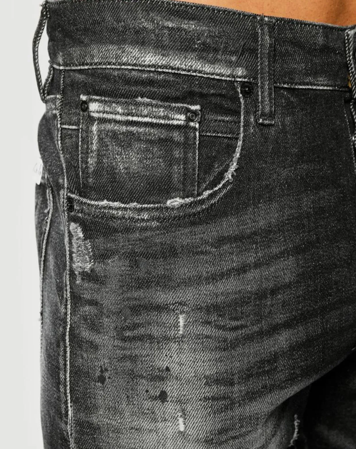 Homme Replay Jeans^Jean Tapered Tinmar noir délavé