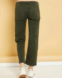 Femme Acquaverde Jeans^Jean wide-leg Georgia vert forêt