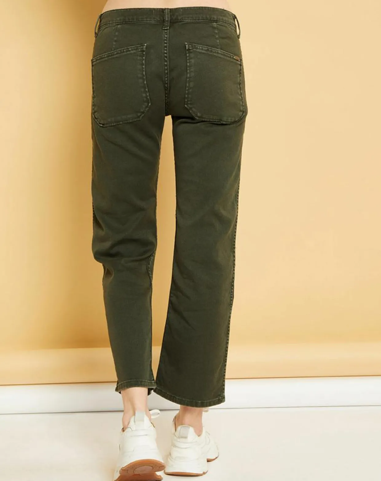 Femme Acquaverde Jeans^Jean wide-leg Georgia vert forêt