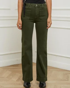 Jeans Alix kaki-L'Armoire de Suzette Sale