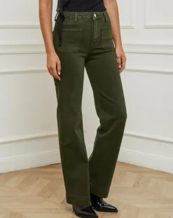 Jeans Alix kaki-L'Armoire de Suzette Sale
