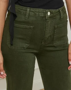 Jeans Alix kaki-L'Armoire de Suzette Sale