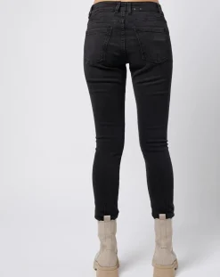 Femme Esprit Jeans^Jegging à taille mi-haute Slim Fit délavé gris foncé