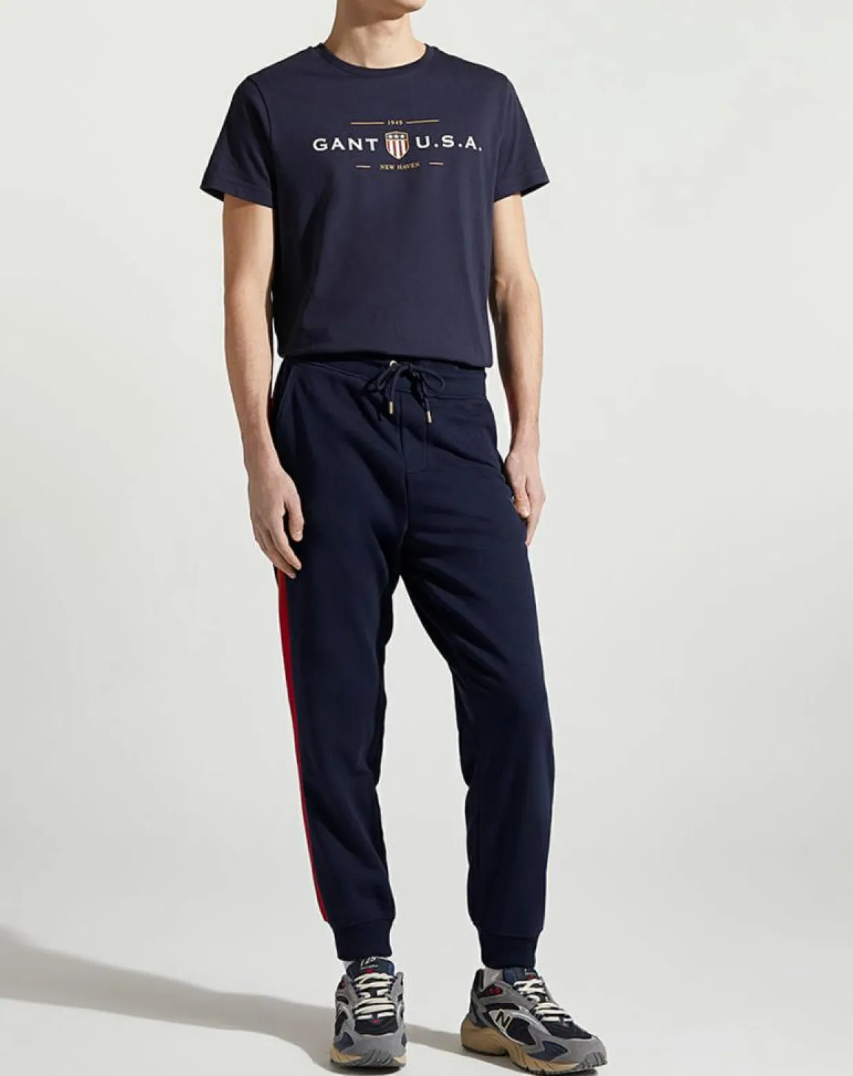 Homme Gant Pantalons^Jogging ajusté bleu foncé