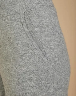 Femme Cashmere Tribu Pantalons^Jogging en Laine & Cachemire Olivia gris chiné foncé