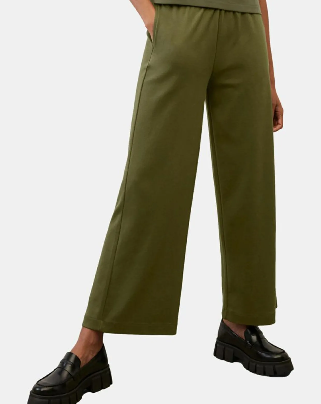 Femme Marc O'Polo Pantalons^Jogging large taille élastique kaki