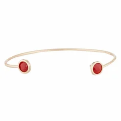 Femme Moonstone Bracelets^Jonc Aya Cornaline en laiton doré
