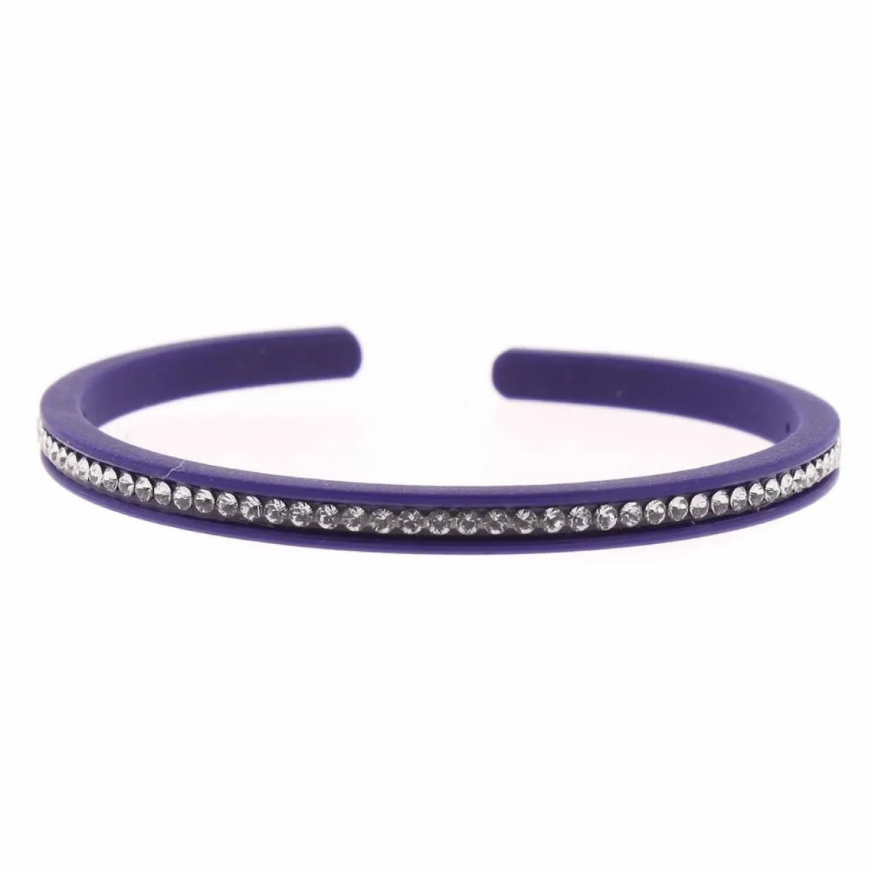 Jonc Gomme Strass 1 rang bleu bernadette-Les Interchangeables Outlet