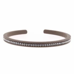 Jonc Gomme Strass 1 rang marron glacé clair-Les Interchangeables Hot