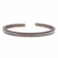 Femme Les Interchangeables Bracelets^Jonc Gomme Strass 1 rang marron foncé