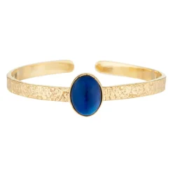 Femme Moonstone Bracelets^Jonc Lola Lapis en laiton doré
