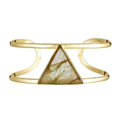 Femme Moonstone Bracelets^Jonc Tara Labradorite en laiton doré