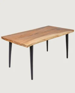 Kanpur - Table repas en suar massif L160 cm 6 pers.-Uniqka Outlet