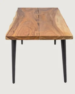 Kanpur - Table repas en suar massif L160 cm 6 pers.-Uniqka Outlet