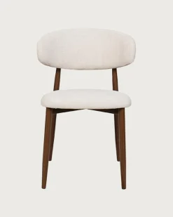 Uniqka Chaises^Kerin - Chaise en tissu et pieds métal