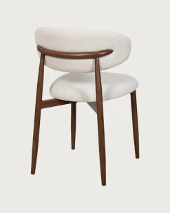 Uniqka Chaises^Kerin - Chaise en tissu et pieds métal