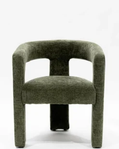 Uniqka Fauteuils^Lagon - Fauteuil de salon vert en tissu