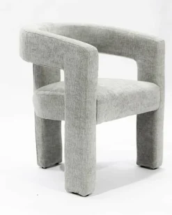 Uniqka Fauteuils^Lagon - Fauteuil de salon gris en tissu design