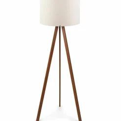 Lampadaire Ayd écru/marron - 38x140x200 cm-Opviq Clearance