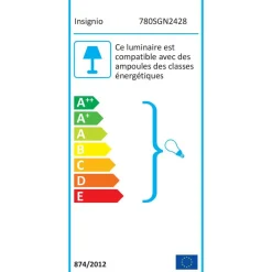 Lampadaire Ayd écru/marron - 38x140x200 cm-Opviq Clearance