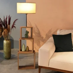 Lampadaire Ayd marron clair - 20x37x140 cm-Opviq Hot