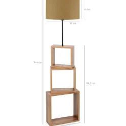 Lampadaire Ayd marron clair - 20x37x140 cm-Opviq Hot