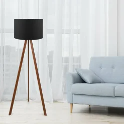 Lampadaire Ayd noir/brun - 38x140 cm-Opviq Best