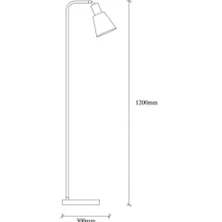 Sheen Lampadaire^Lampadaire Emek noir/vintage - 30x22x120 cm