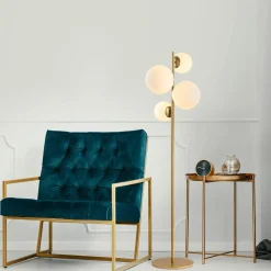 Lampadaire Fazli doré - 33x33x162 cm-Sheen Online