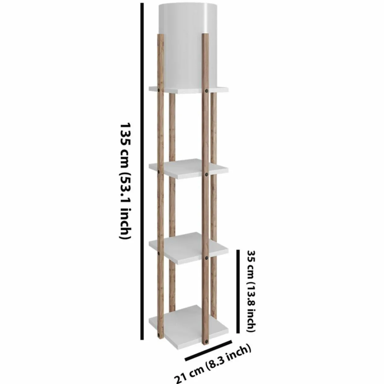 Sheen Lampadaire^Lampadaire Nora blanc - 21x36x135 cm