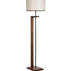 Lampadaire Shery noyer/crème - 24x45x163 cm-Opviq Clearance