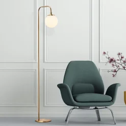 Lampadaire Viran doré - 27x27x146 cm-Opviq