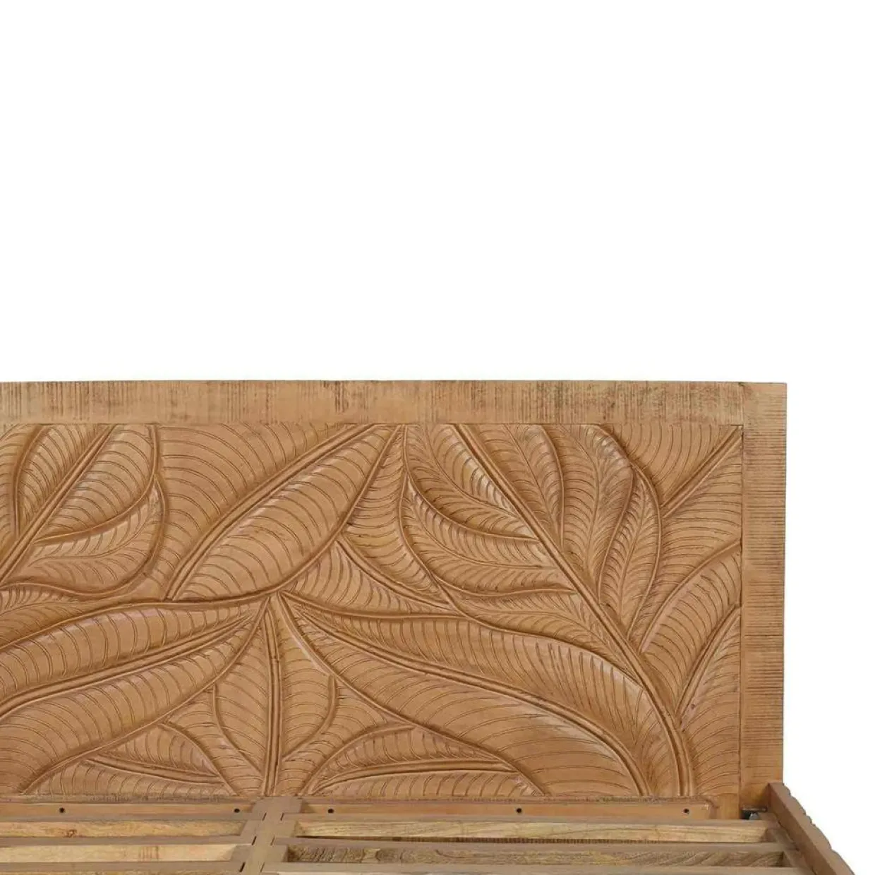 Bois & Chiffons Lits^Lit sculpté manguier floria marron - 165x212x110 cm