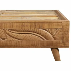 Bois & Chiffons Lits^Lit sculpté manguier floria marron - 165x212x110 cm