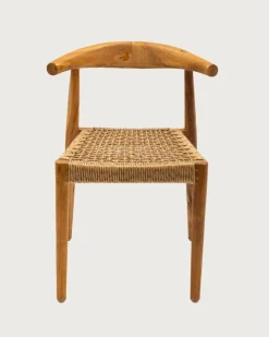Uniqka Chaises^Lot de 2 chaises Soa en teck massif et corde synthétique