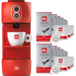 Machine ESE rouge + 12x18 dosettes E.S.E Torréfaction Classique-Illy