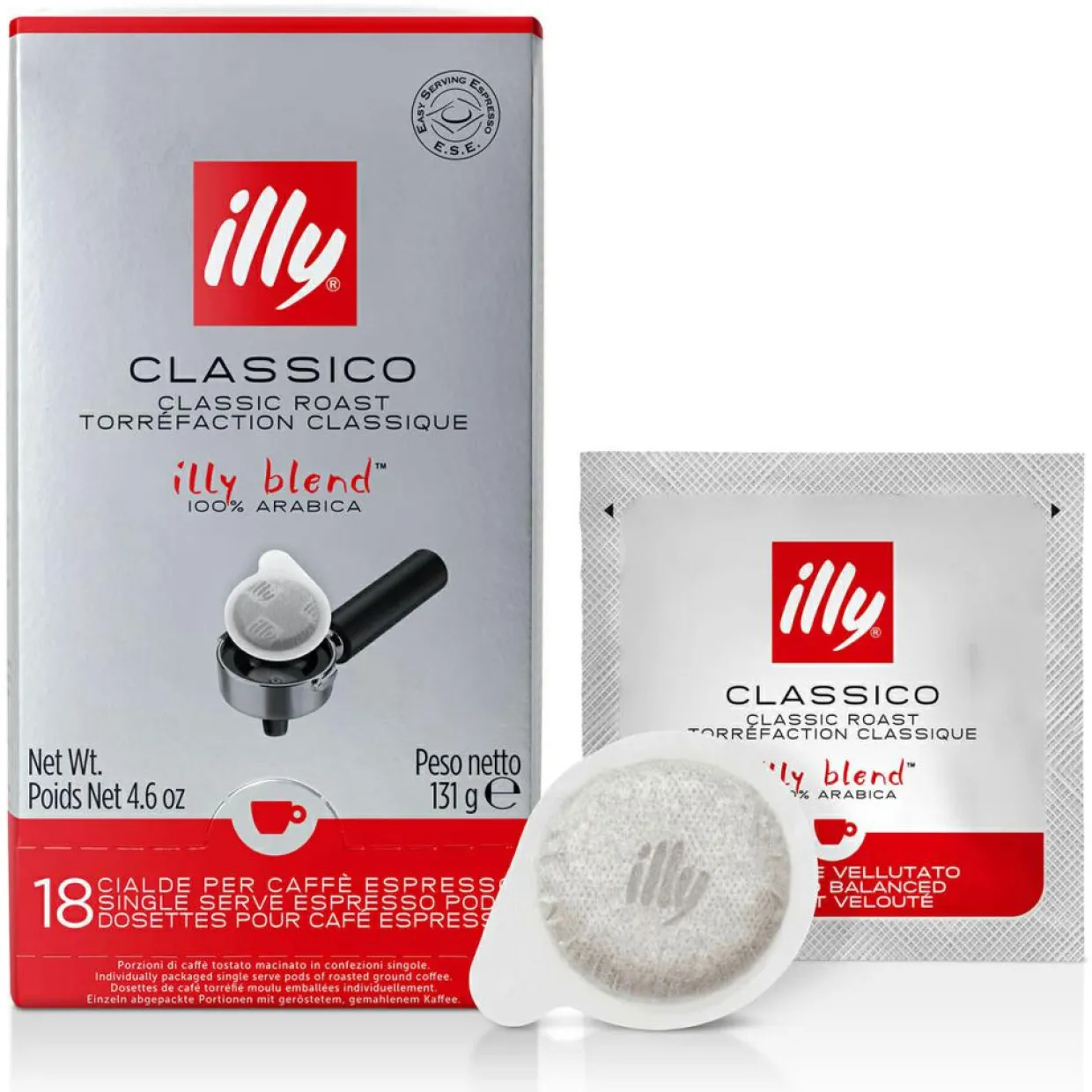 Machine ESE rouge + 12x18 dosettes E.S.E Torréfaction Classique-Illy