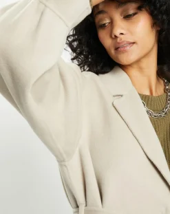 Femme Lou Andrea Manteaux^Manteau 100% Laine Lola gre=ège