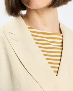 Manteau 100% Lin double boutonnage beige-Marc O'Polo Sale