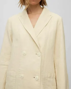 Manteau 100% Lin double boutonnage beige-Marc O'Polo Sale