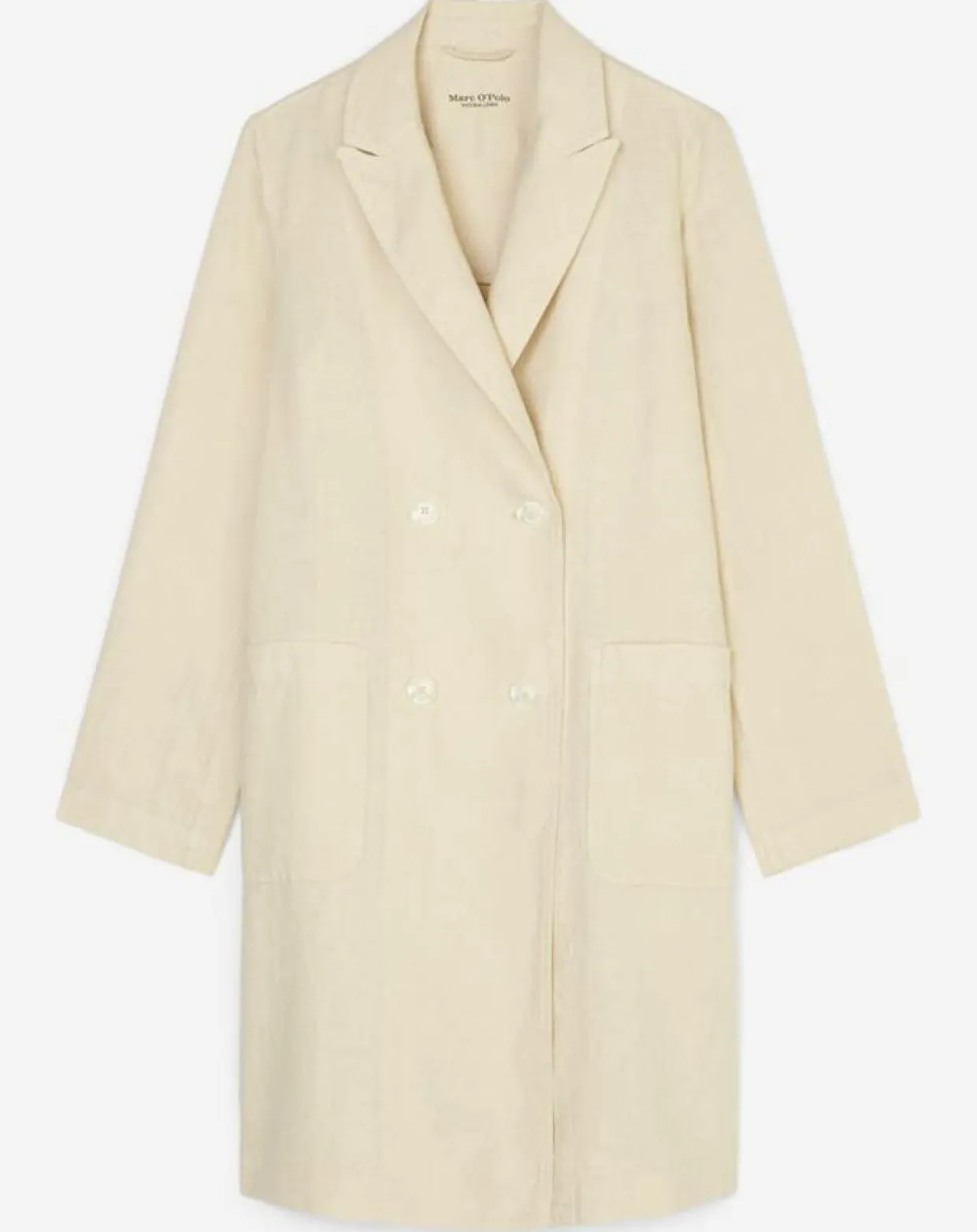 Manteau 100% Lin double boutonnage beige-Marc O'Polo Sale