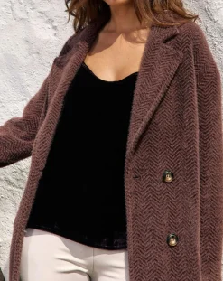 Manteau Aska raisin-Lauren Vidal Clearance