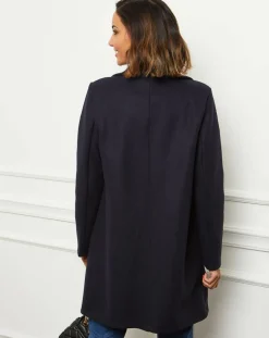 Manteau Bleuet marine-L'Armoire de Suzette Clearance