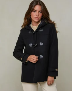 Manteau Capucine noir-L'Armoire de Suzette