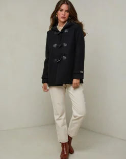 Manteau Capucine noir-L'Armoire de Suzette